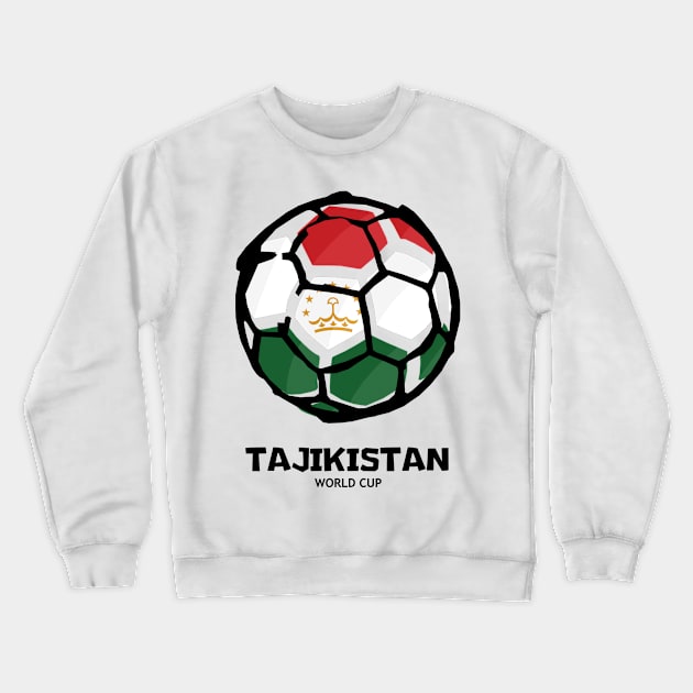 Tajikistan Football Country Flag Crewneck Sweatshirt by KewaleeTee